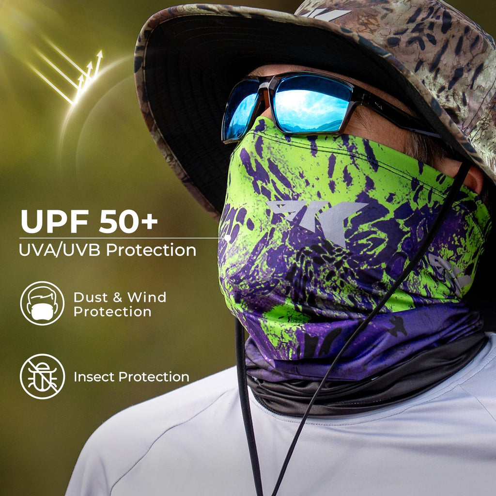 KastKing Sol Armis Neck Gaiter - UPF 50 Face Mask - UV Sun Protection Mask for Men & Women, Fishing, Hiking