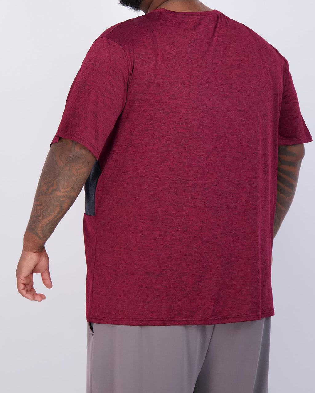 Real Essentials 3 Pack: Men's Big & Tall Short Sleeve V-Neck Athletic T-Shirt Dry-Fit Workout Shirts Moisture Wicking (3X-5X)