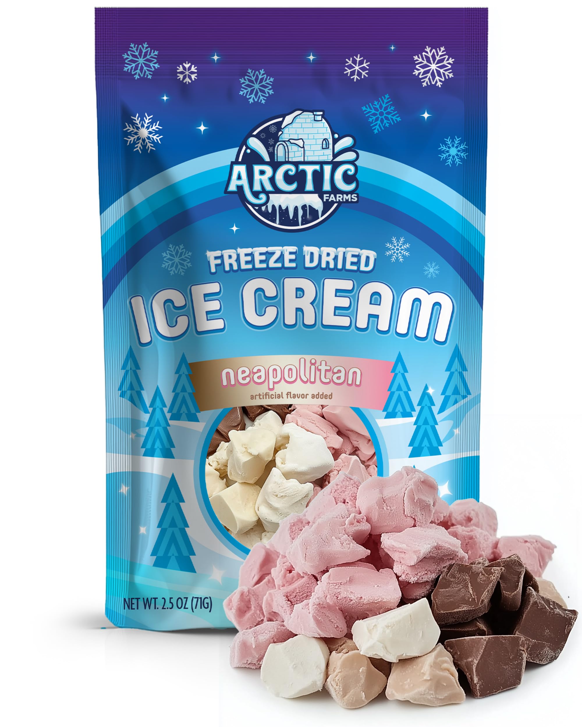 Arctic Farms Freeze Dried Ice Cream Bits Bagged and Boxed - Does Not Melt (1lb, S'mores)