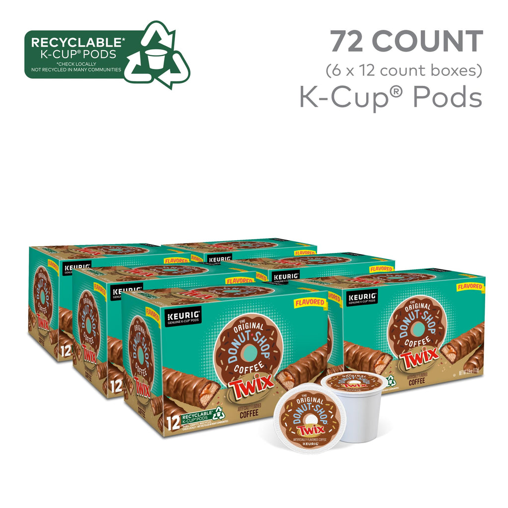 The Original Donut Shop Coffee Chocolate Glazed Donut Keurig Single-Serve K-Cup Pods, Medium Roast Coffee, 60 Count (6 Packs of 10)