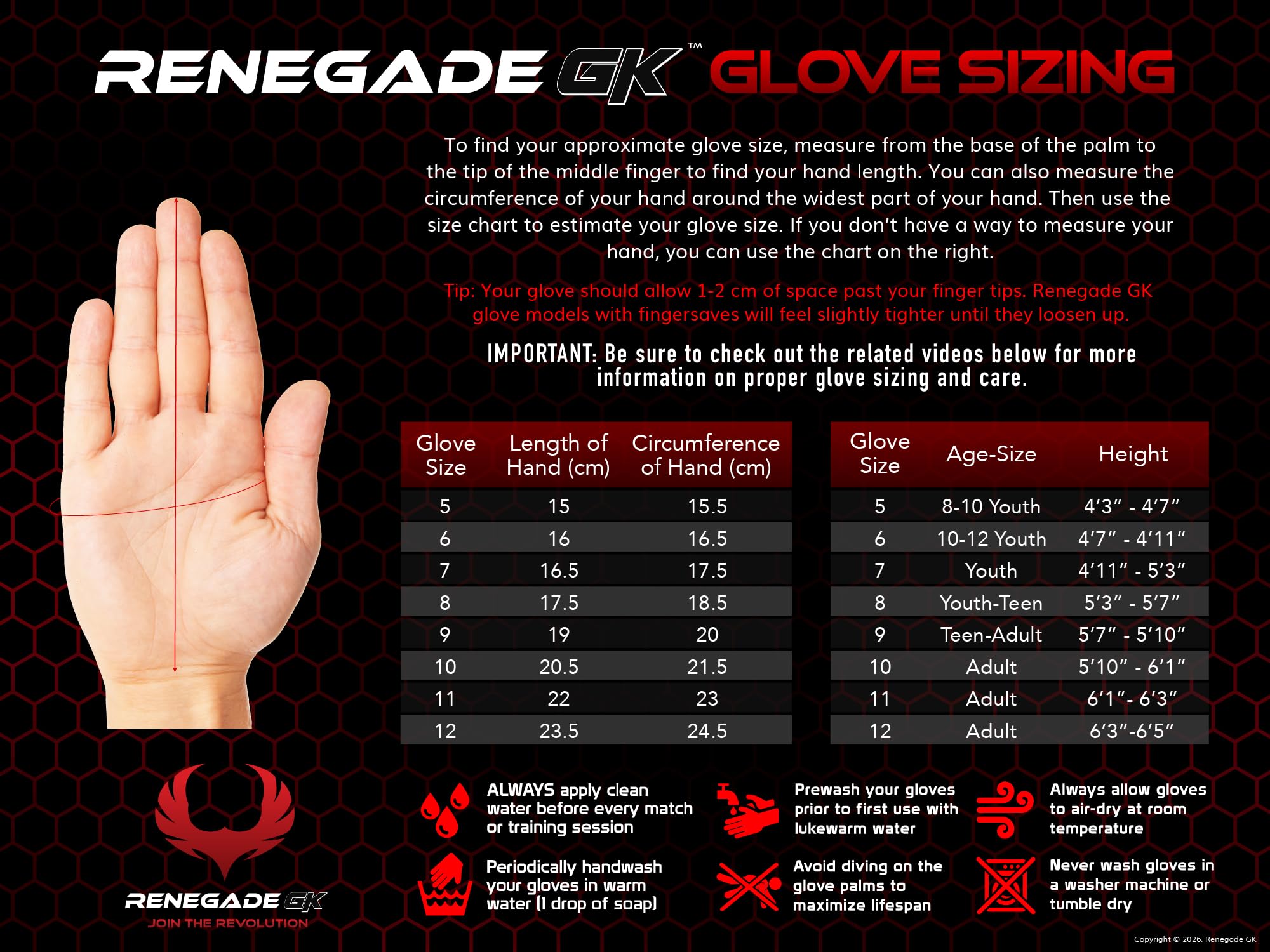 Renegade GK Fury Goalie Gloves with Microbe-Guard - Adult, Youth, Kids (Sizes 6-11) Pro-Tek Fingersaves & 4+3MM Giga Grip | High Performance Pro-Level Goalkeeper Glove | Based in USA