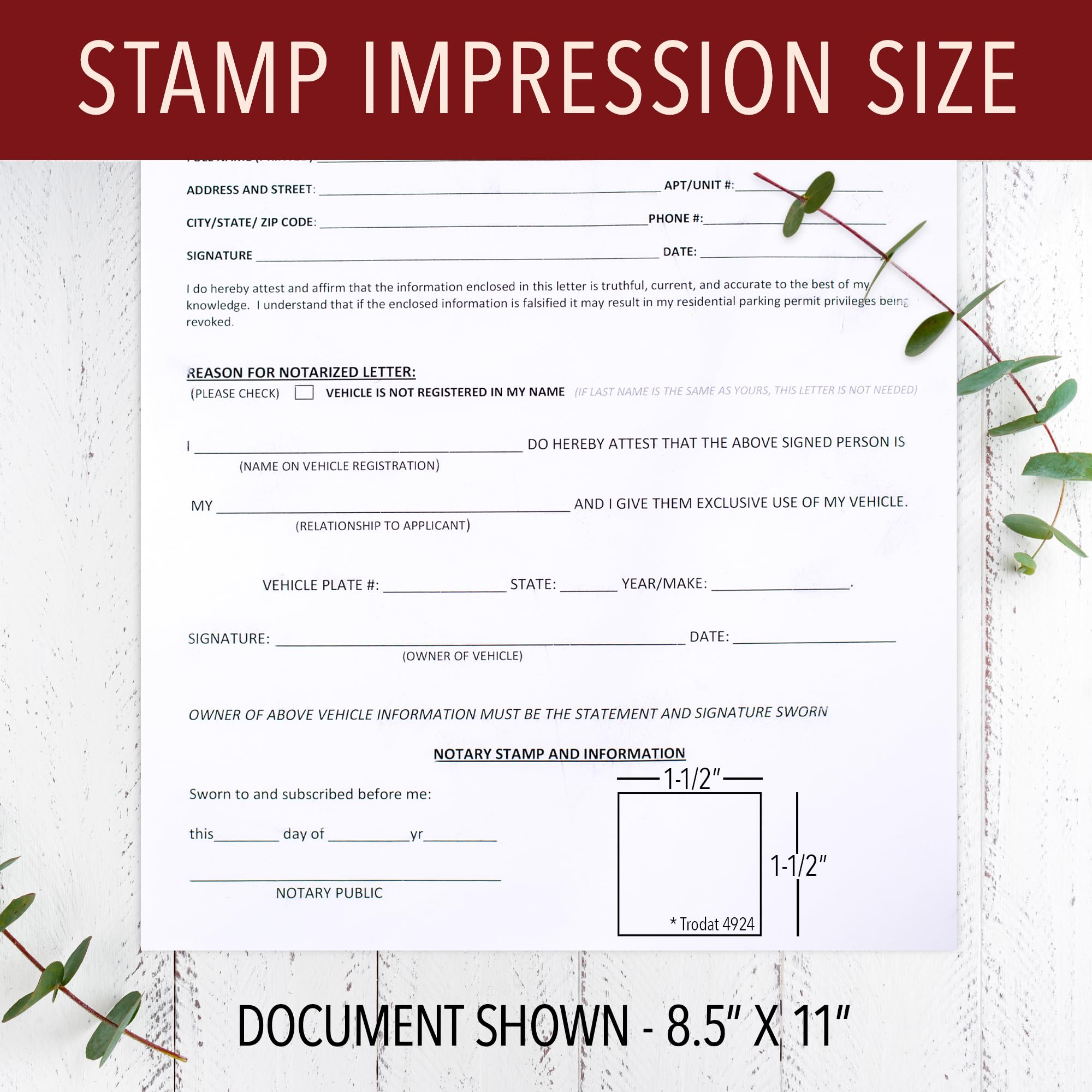 Generic Notary Acknowledgement Stamp | Official State Notary Stamp | Official Seals | Meets State Specifications (Acknowledgement Stamp, Rectangular Stamp)