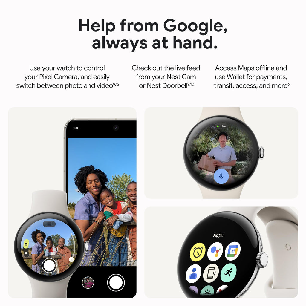 Google Pixel Watch 3 (41mm) 2024 Model - Android Smartwatch, Heart Rate Tracking, Fitbit Advanced Running, Fitness Insights, 24-Hour Battery - Champagne Gold Aluminum Case - Hazel Band - LTE