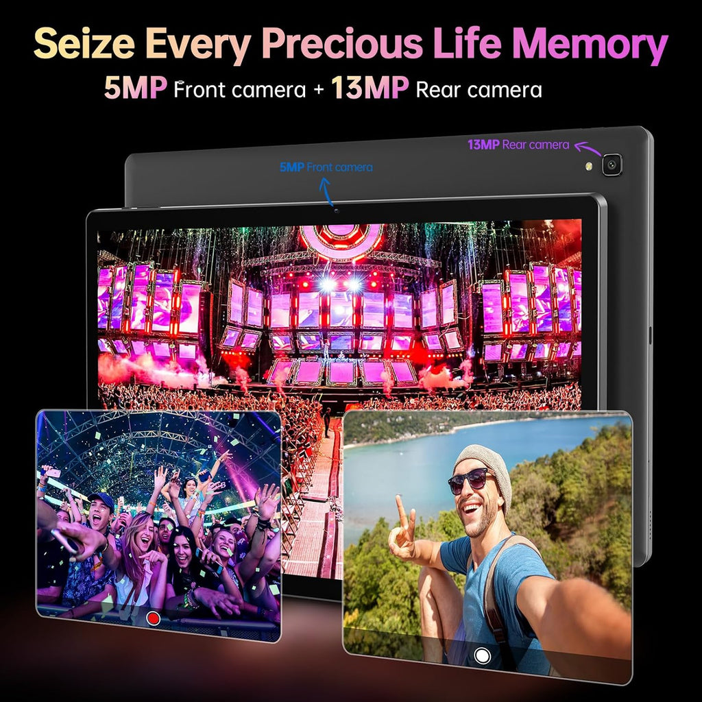 Tablet 15.6 Inch Android 13 Tablet, Large Screen Big Tablet with 1080P IPS HD Display, 8Core, 6GB+128GB, Wi-Fi 5, 512G TF Card Support, 12000mAh All-Day Battery Life, 5+13MP Cameras-Silver