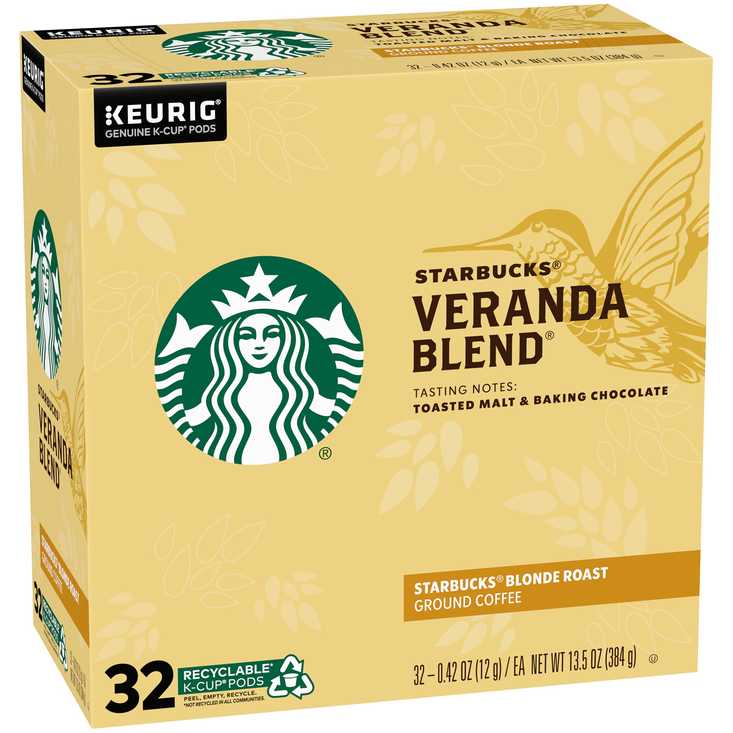 Starbucks K-Cup Coffee Pods, Starbucks Blonde Espresso Roast Hot or Iced Coffee, 22 Keurig Pods