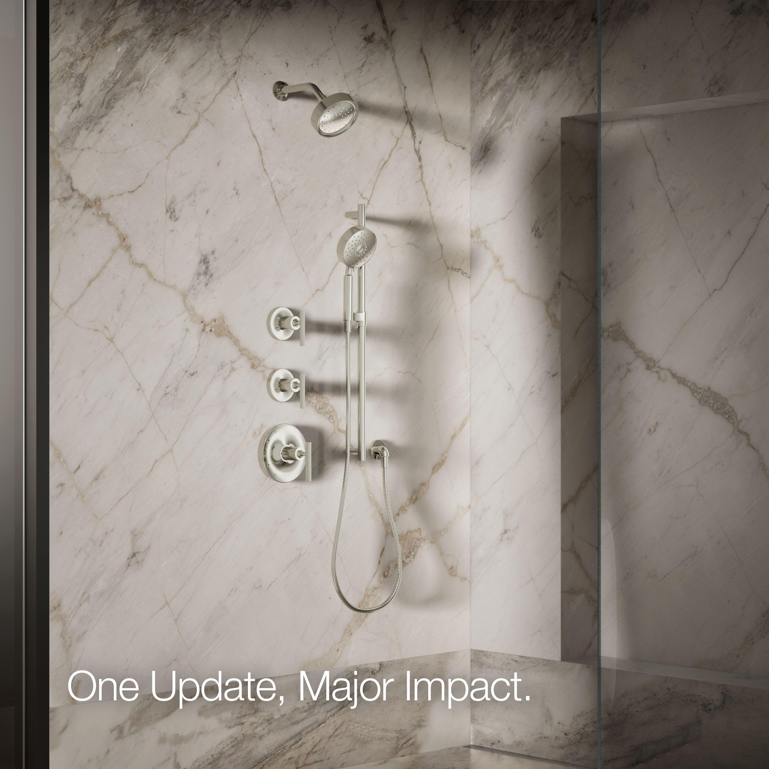 Kohler 965-AK-CP Purist® Single-function showerhead, 2.5 gpm, Polished Chrome