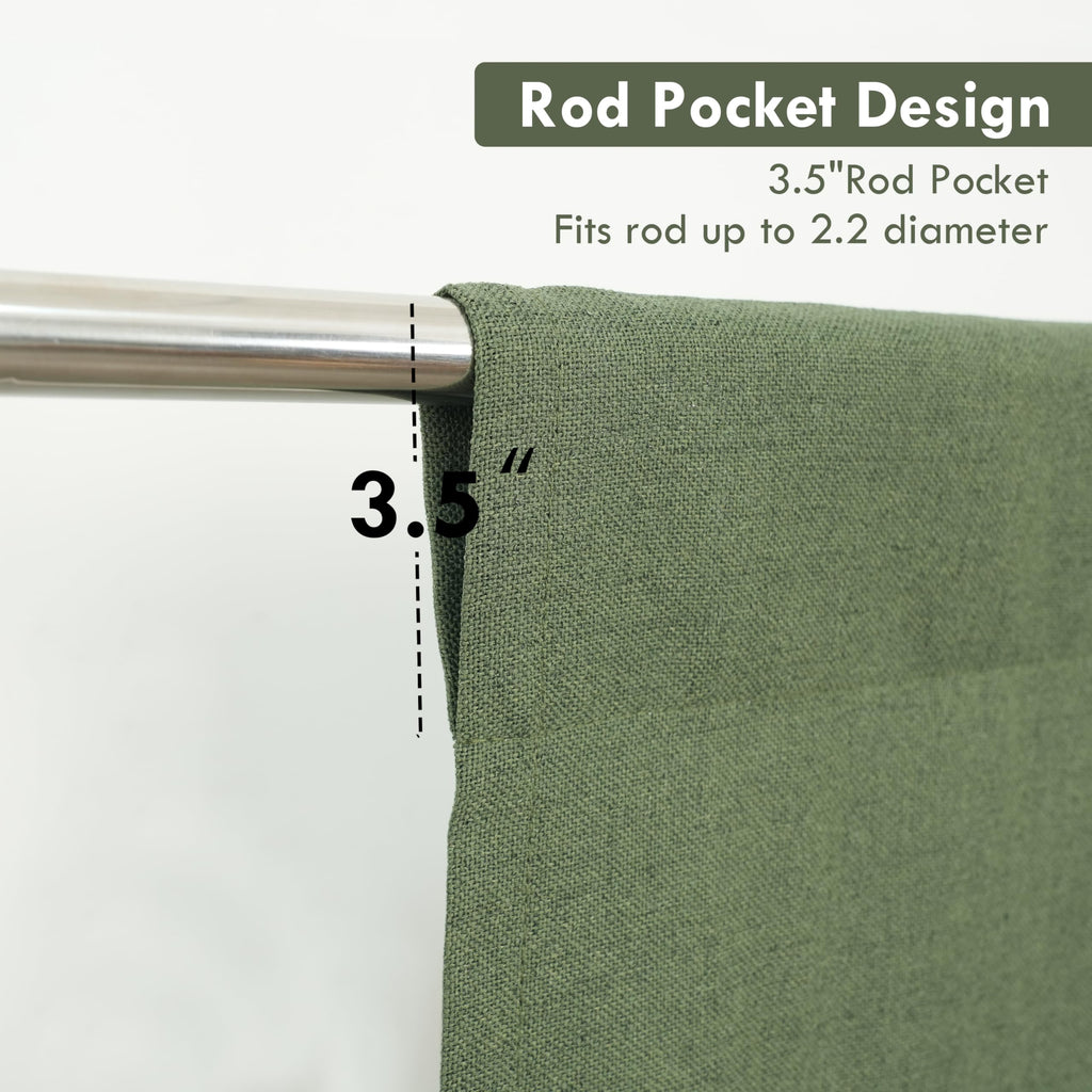 DriftAway Double Layer Linen Blackout Tie Up Curtains Thermal Insulated Fully Lined Balloon Roman Shade Bathroom Window Adjustable Rod Pocket for Small Window 25 Inch by 47 Inch Beige