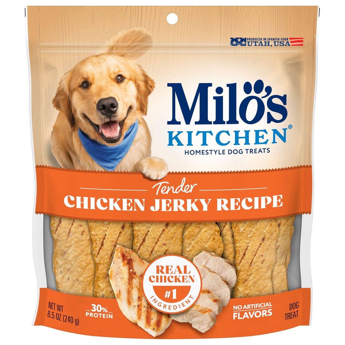 Milo's Kitchen Homestyle Dog Treats, Beef Sausage Slices, 10 Ounce, High Protein, No Artificial Flavors