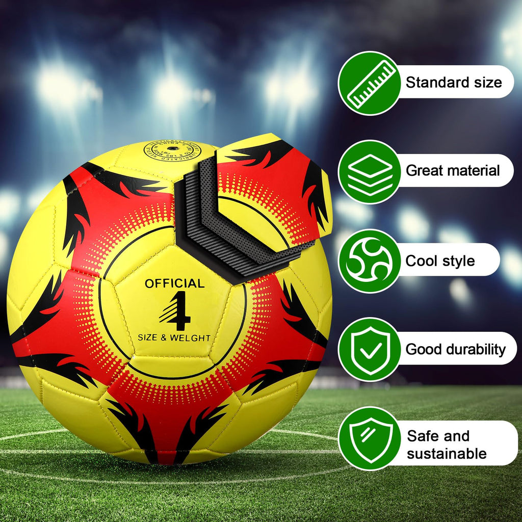 Lunmon 12 Pcs Bulk Soccer Balls with 2 Pump Official Size Deflated Ball Football for Indoor Outdoor Game Sports Training Adult Players Soccer Birthday Gift Global