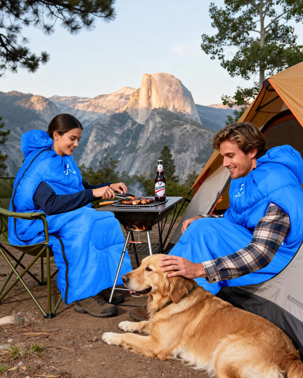 Sportneer Wearable Sleeping Bag for Adults & Kids – Walkable with Arm Zippers, Warm Weather & Cold Waterproof, Compact for Camping, Stadiums, Travel, Backpacking & Car Use