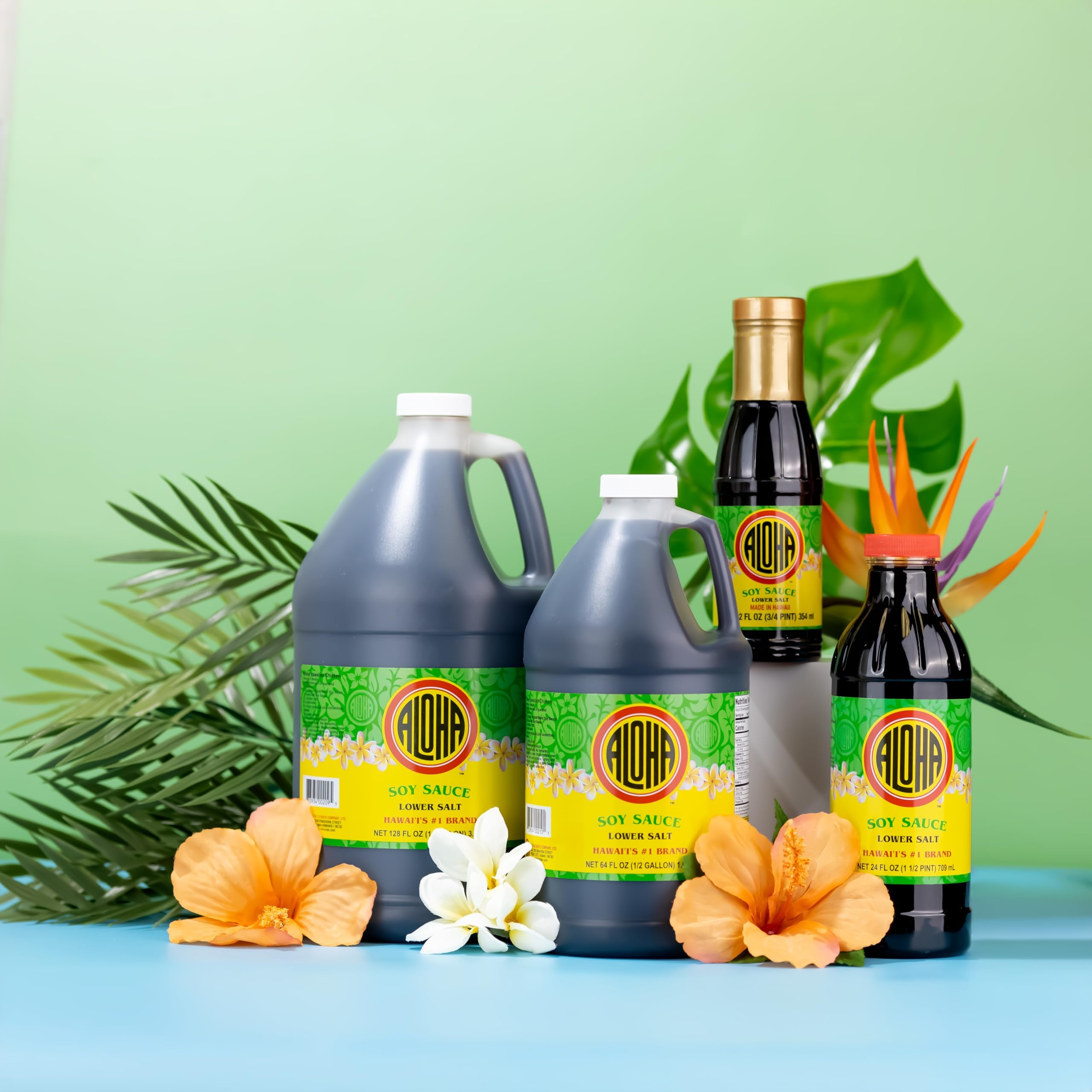 Aloha Shoyu - Lower Salt Soy Sauce with 25% Less Sodium - Versatile and Balanced Shoyu Sauce - Made in Hawaii - 12 oz. Bottle