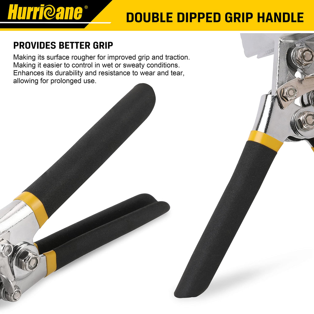 HURRICANE 3inch Sheet Metal Hand Seamer, Heavy Duty Bender for Metal Flattening, Precision Duckbill Pliers and Sheet Metal Tongs, Ideal for HVAC Projects, Ergonomic Straight Flat Smooth Jaw
