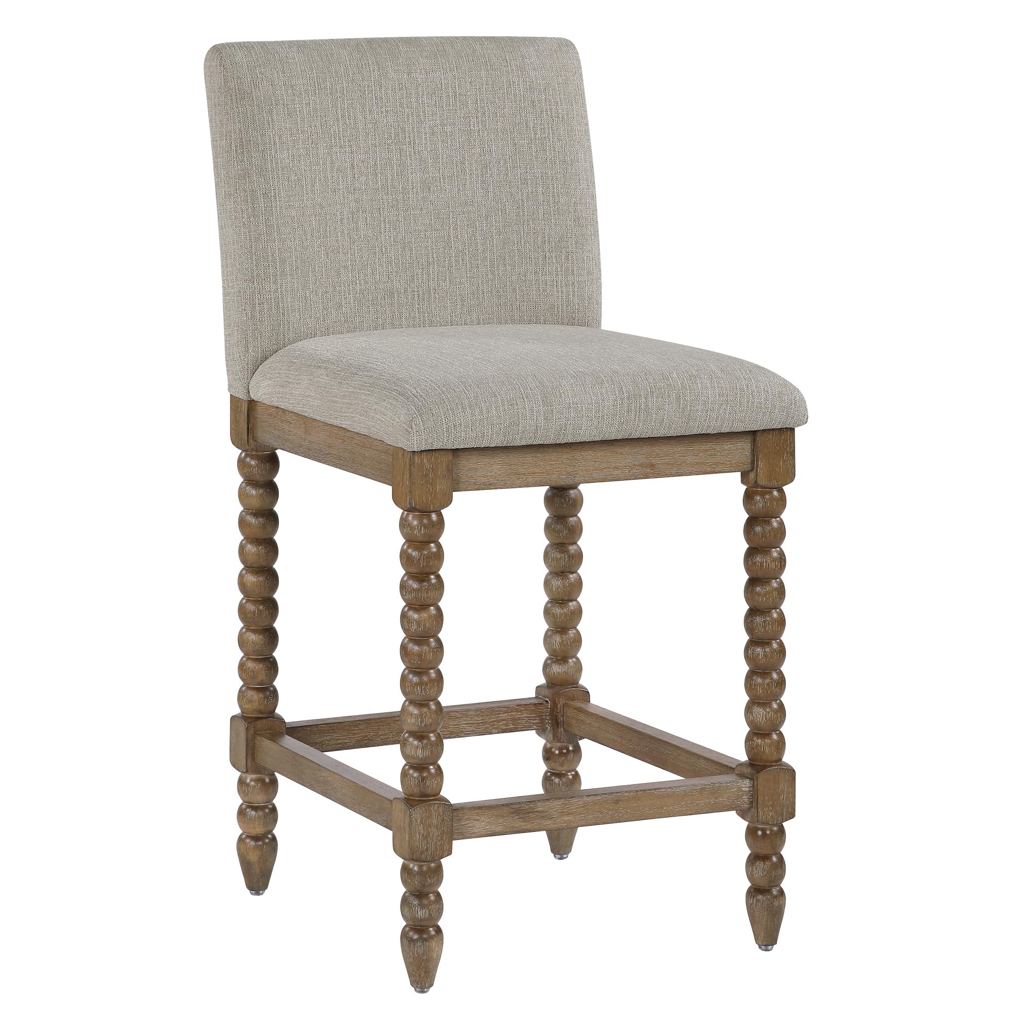 DUHOME Spindle Counter Stool with Padded Spring Seat,Wooden Bar Stools Farmhouse 26 Inch Counter Height Stools Chairs with Spindle Back for Kitchen Island