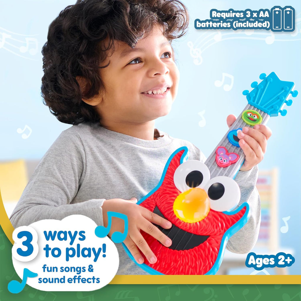 Sesame Street Rock with Elmo Guitar, Dress Up and Pretend Play, Lights and Sounds Preschool Musical Toy