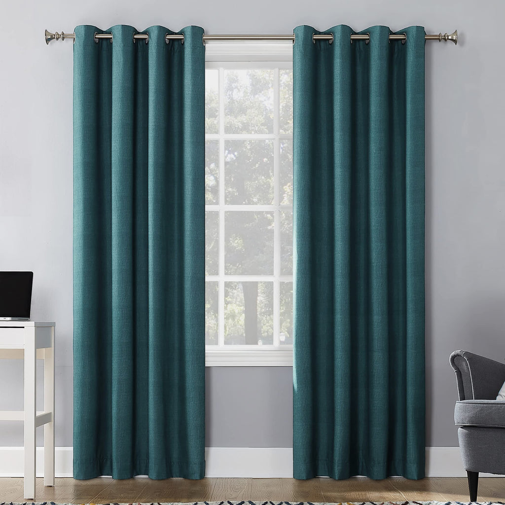 Sun Zero Columbia Thermal Insulated 100% Blackout Grommet Curtain Single Panel, 50" x 63", Cedar Orange