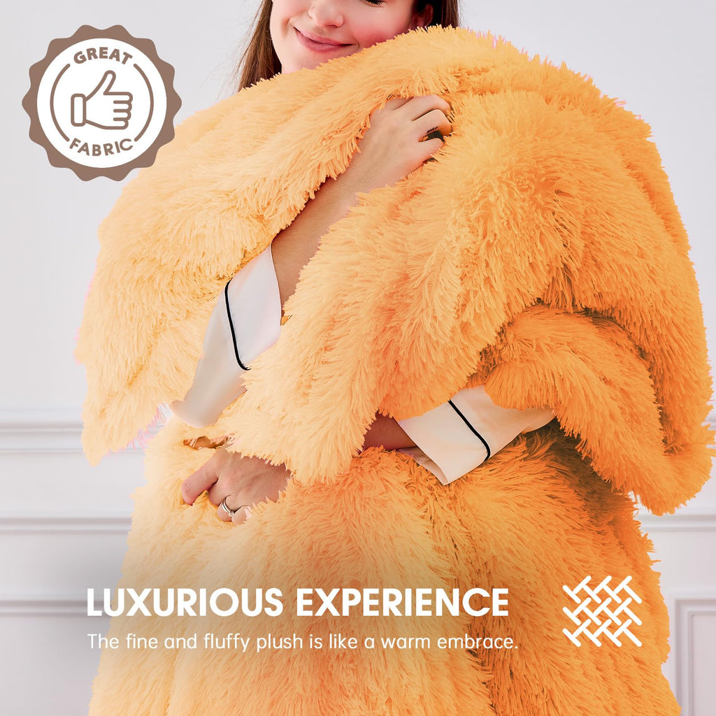 Heated Electric Blanket Queen–Faux Fur with Soft Thick SherpaWarm Winter Birthday Gifts for Women Grandma,Dual Control,10 Heat Settings,5 Time Settings, 84x90, Beige