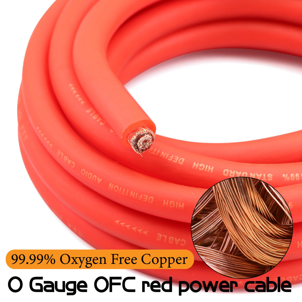0 Gauge Amp Wiring Kit,3000 Watt Amplifier Sub Installation Kit Make Connections and Brings Power to Your Radio,Subwoofers and Speakers