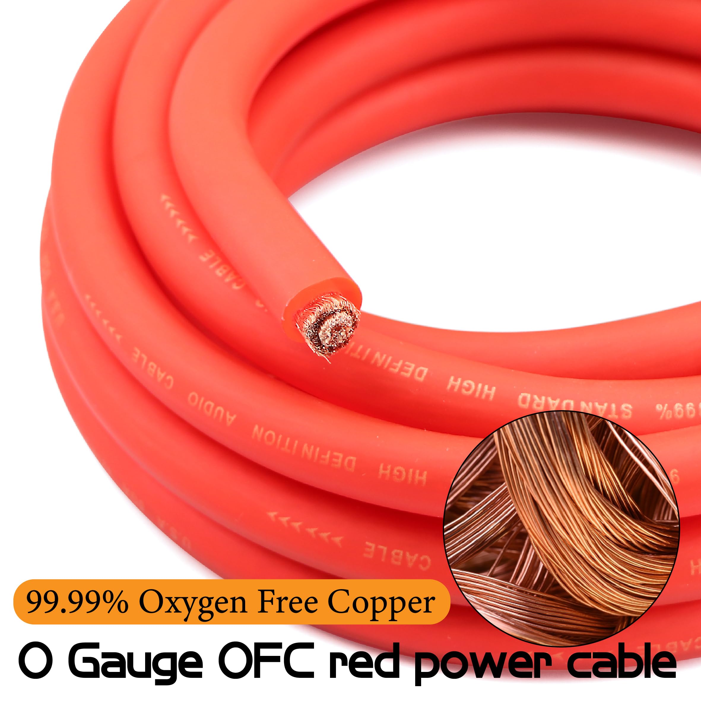 0 Gauge Amp Wiring Kit,3000 Watt Amplifier Sub Installation Kit Make Connections and Brings Power to Your Radio,Subwoofers and Speakers
