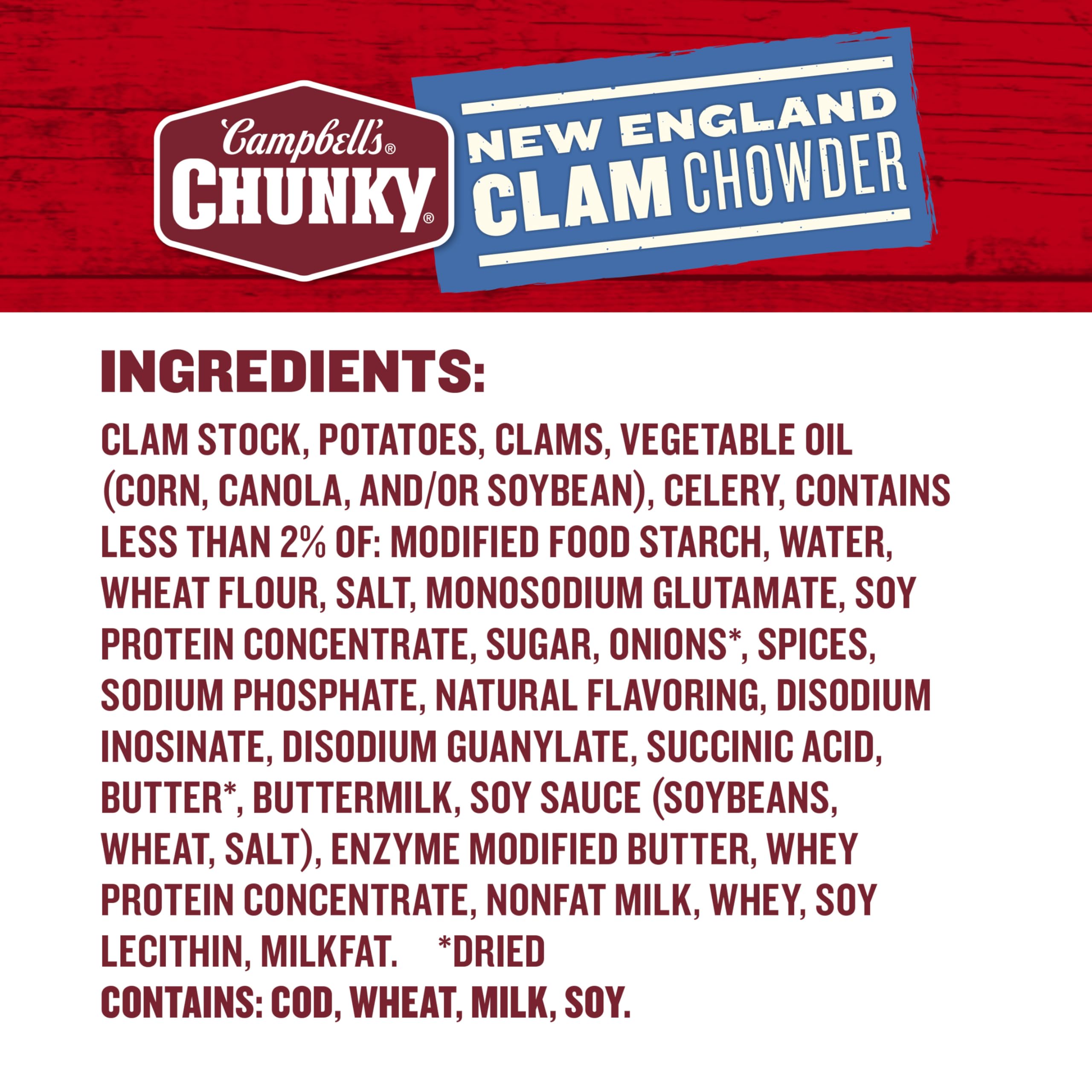 Campbell's Chunky Soup, Healthy Request New England Clam Chowder, 18.8 Ounce Can (Case Of 12)