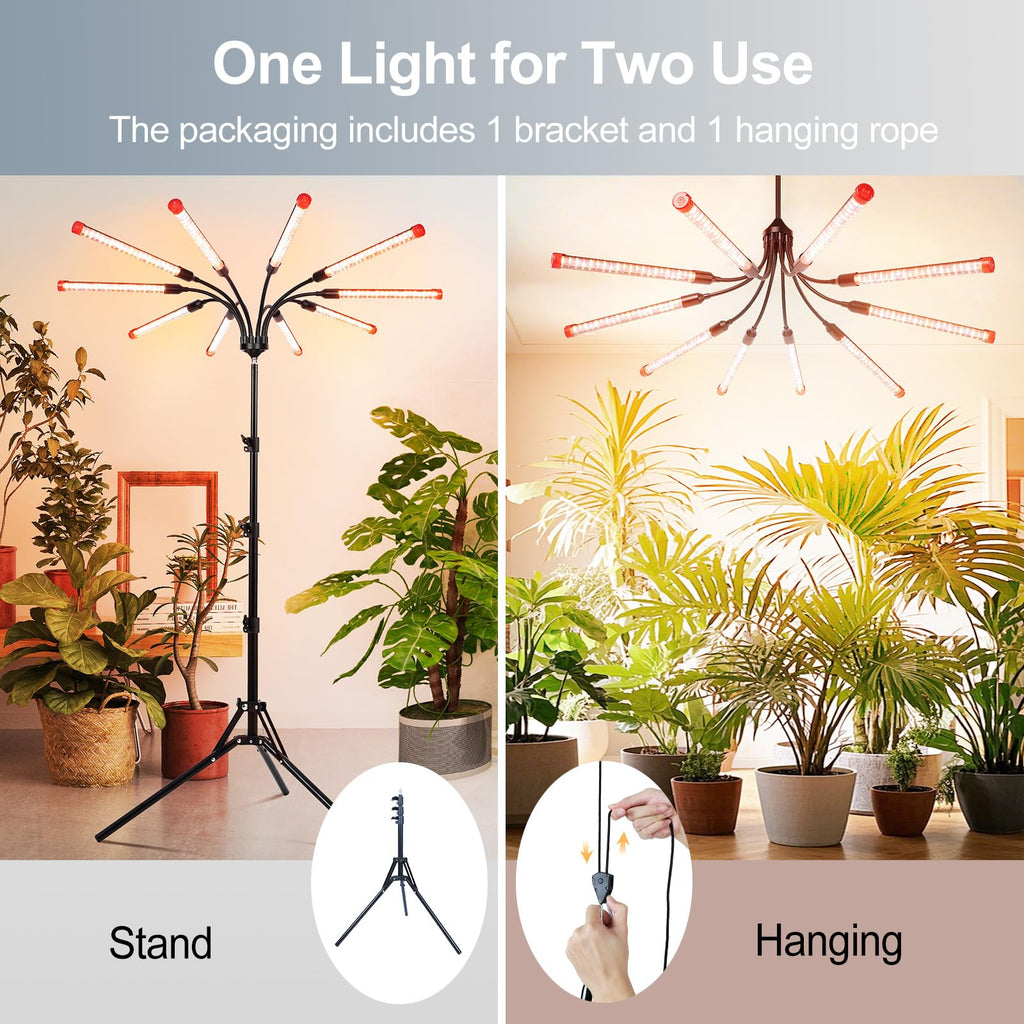 FECiDA Gamechanger 2026 36 Watt Power Draw, NO Need Adapter, 4Head Strong Clip Grow Lights for Indoor Plants with 4/8/12/16/20H Timer, LED Plant Growing Lamps for Houseplants, Bonsai, Seed Starting