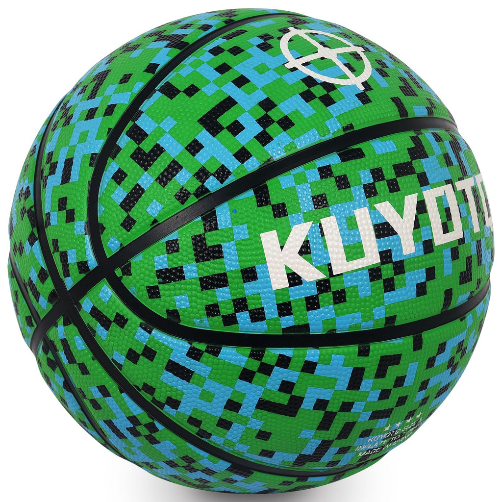 KUYOTQ Kids Youth Adult Size 3/4/5/6/7 (22/25.5/27.5/28.5/29.5") Basketball Premium Rubber or Faux Leather Basketball Indoor Outdoor Basketball for Boys Girls Womens Mens Basketball Gifts (Deflated)