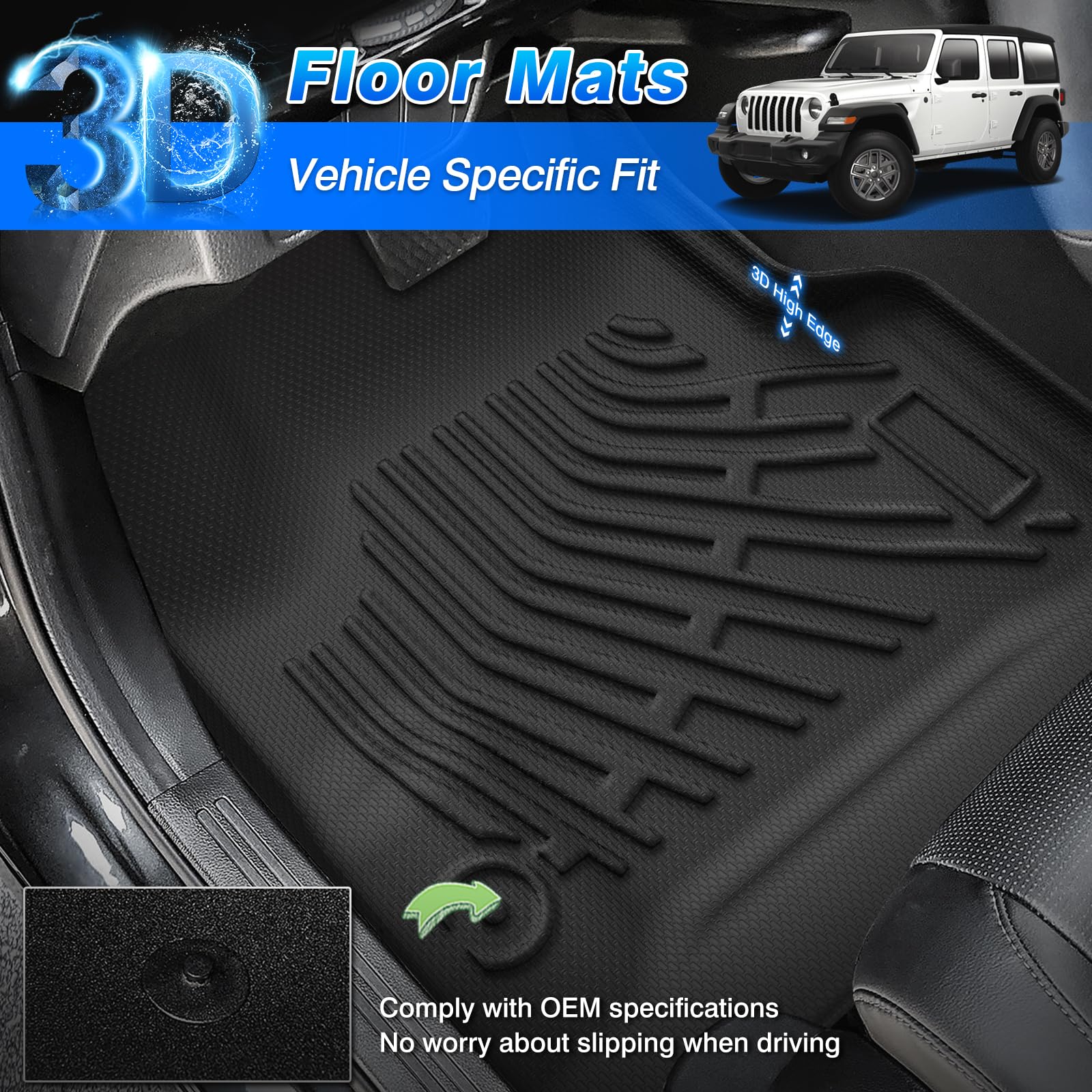 Cartist Floor Mats Compatible with Kia EV6 2022 2023 2024 2025 2026 Accessories All Weather Floor Liner Front & Rear 2 Rows Car Carpet Protection TPE Odorless