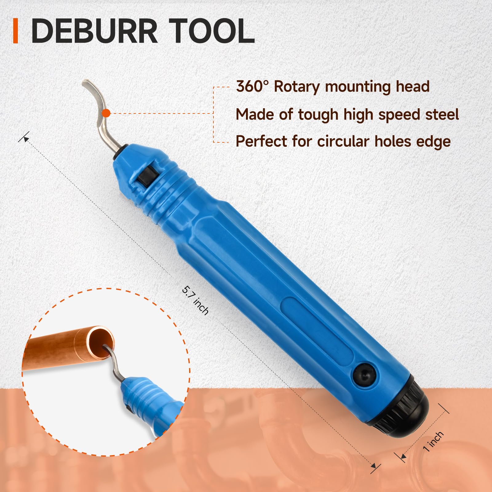 iCrimp Copper Tube Press Tool 1/4"-7/8" for HVAC/R Refrigerant Lines, O-Ring Sealed Solderless Fitting Connection
