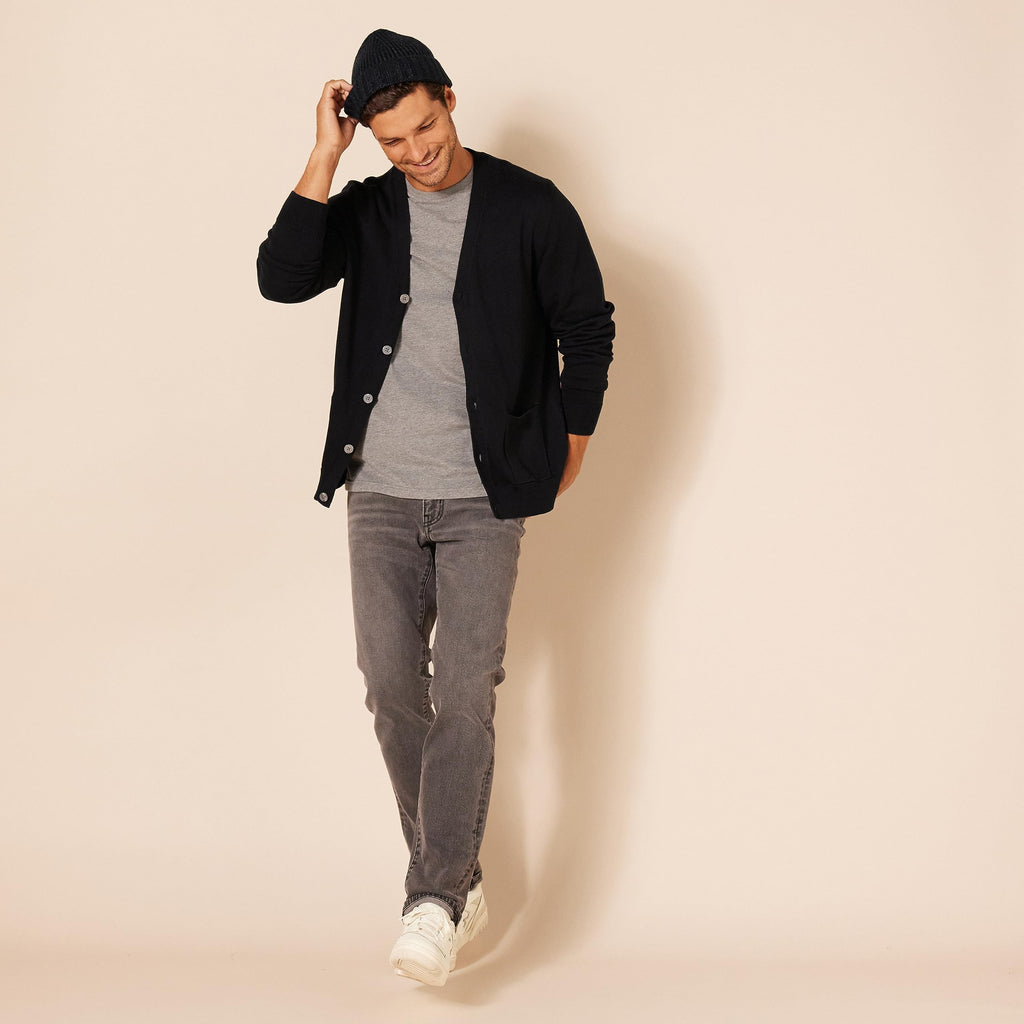 Amazon Essentials Men's V-Neck Cotton Cardigan Sweater