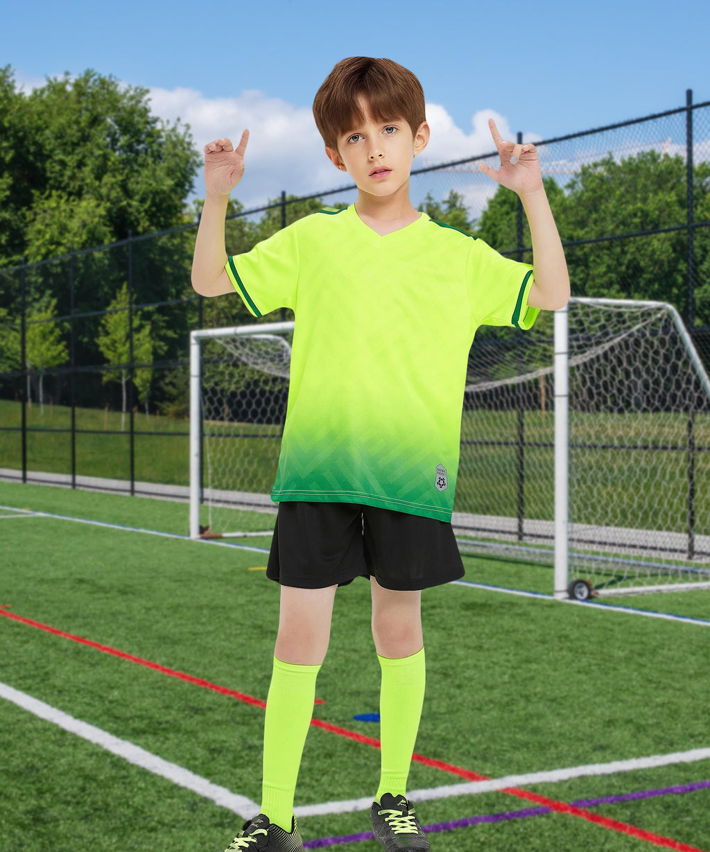 M2C Boys 2-Pack Jersey Soccer Knit Set Sport Team Uniform Shirt and Shorts