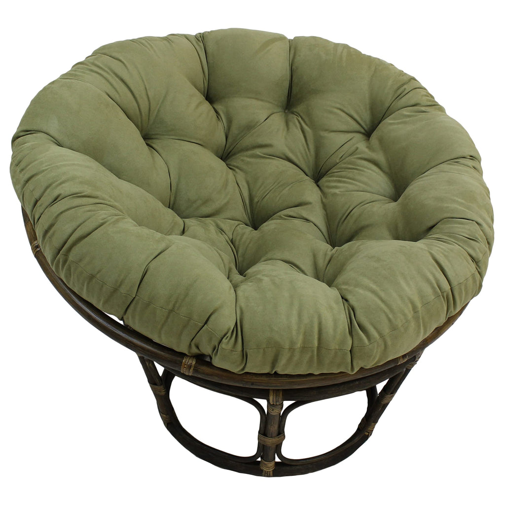 Blazing Needles Polyester Microsuede Papasan Cushion, 1 Count (Pack of 1), Aqua Blue