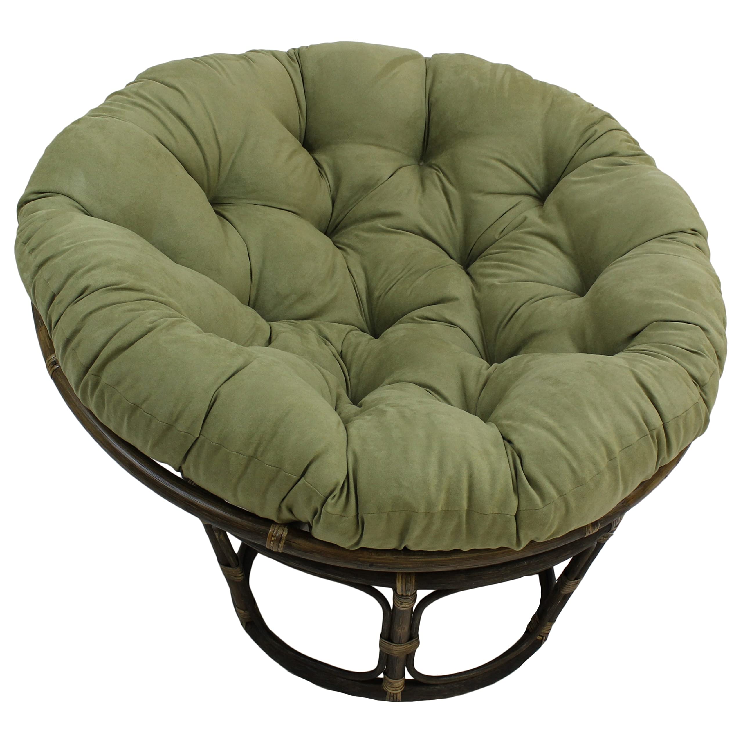 Blazing Needles Polyester Microsuede Papasan Cushion, 1 Count (Pack of 1), Aqua Blue