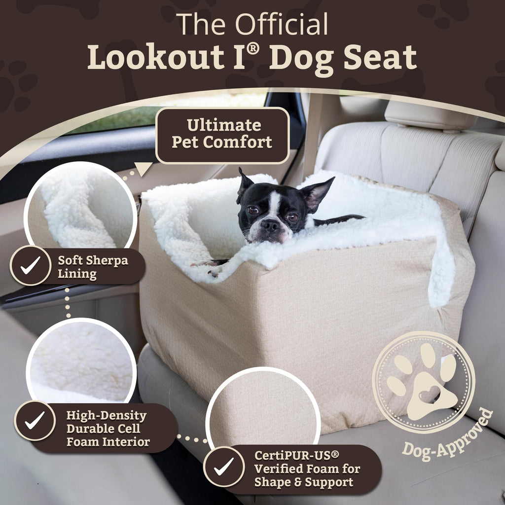 SNOOZER PET Products Lookout 1 Dog CAR SEAT, Birch Diamond, Small