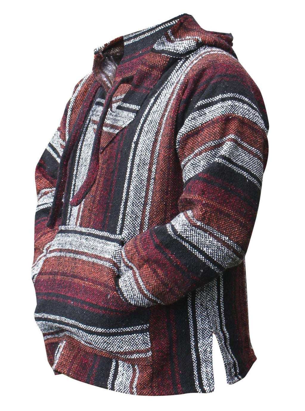 Del Mex Mexican Baja Hoodie Hippie Surf Poncho Sweater Sweatshirt Pullover Jerga