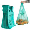 Stock Your Home Eco Grocery Bags Disposable T-Shirt Thank You Bag with Handles for Supermarket, Groceries, Produce, Shopping