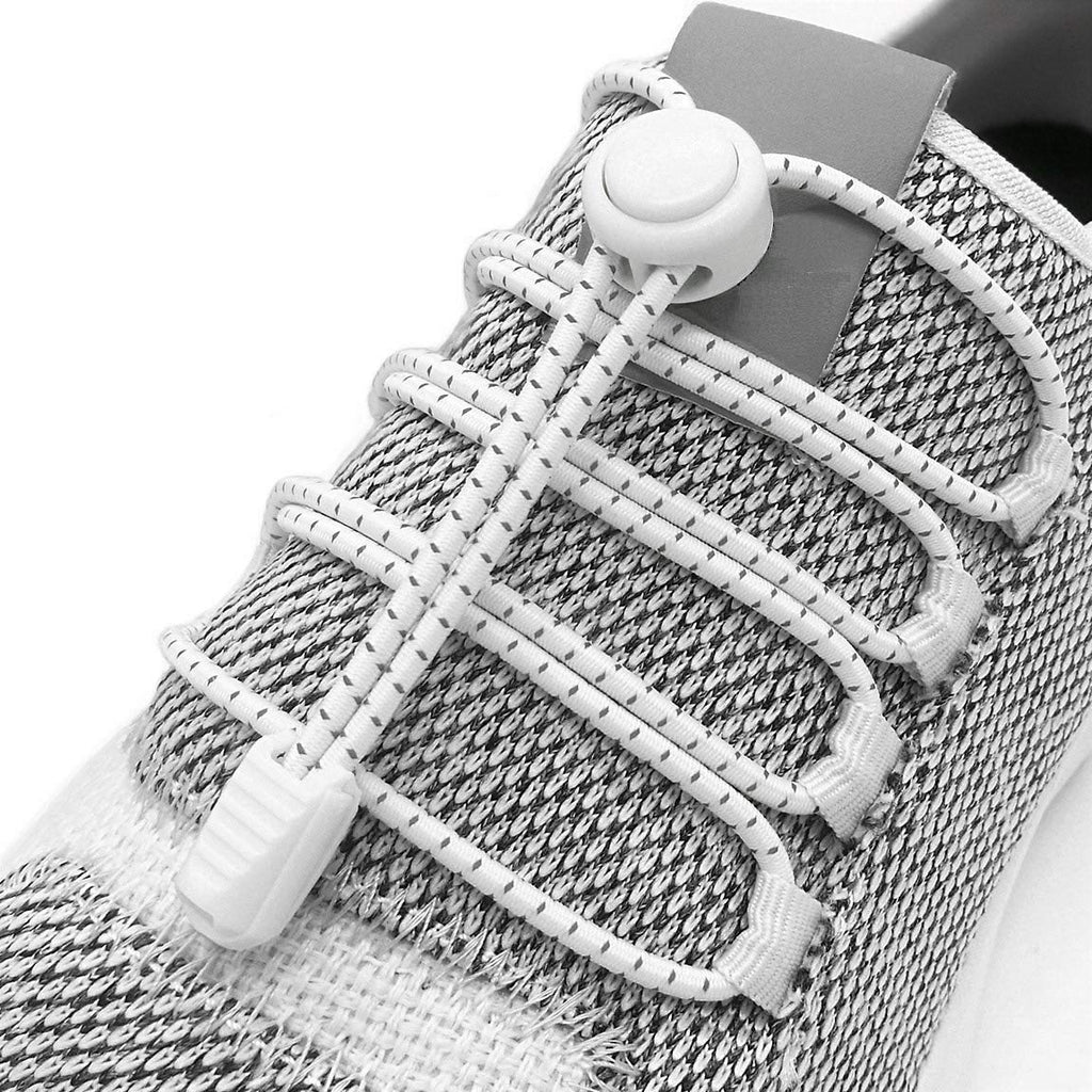 No Tie Shoelaces - Elastic Shoe Laces - Lock Shoelaces for Sneakers - One Size Fits All for Adults and Kids