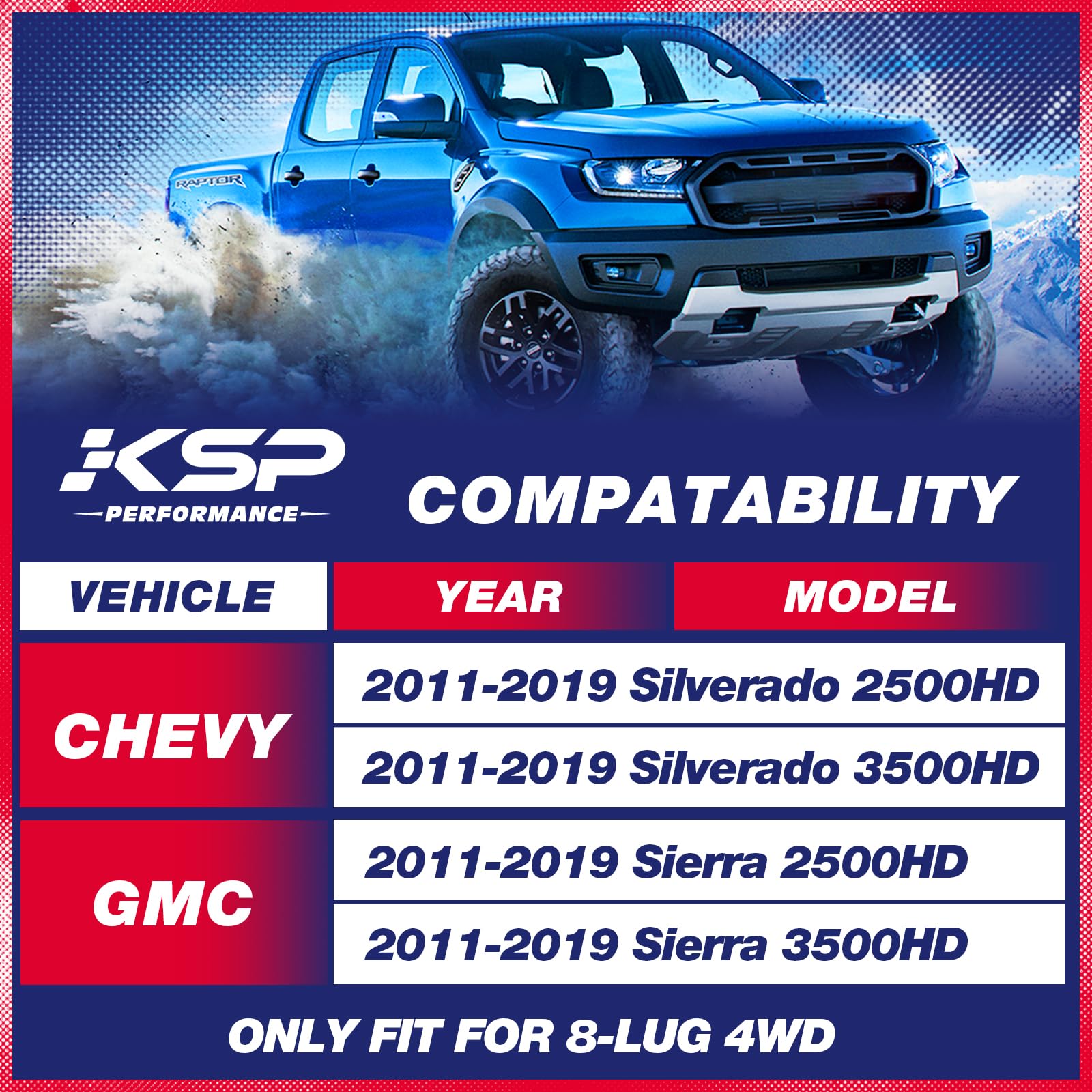 KSP 1-3" Torsion Bar Key For Silverado Sierra 1500, Adjustable Forged Torsion Lift Kits Fit K1500 K2500 K3500 Tahoe Yukon Suburban,Steel Suspension Level Kit Compatible With Chevy GMC 6 Lug Truck SUV