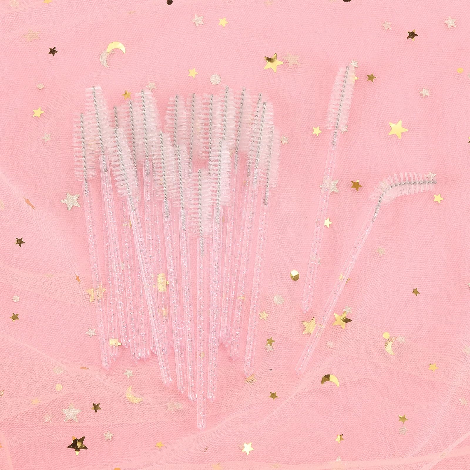 Tbestmax 500 Disposable Mascara Wands Eyelash Brush Spoolies for Eyebrow Eye Lash Extension, Makeup Brushes Applicators Kits - 5 Colors