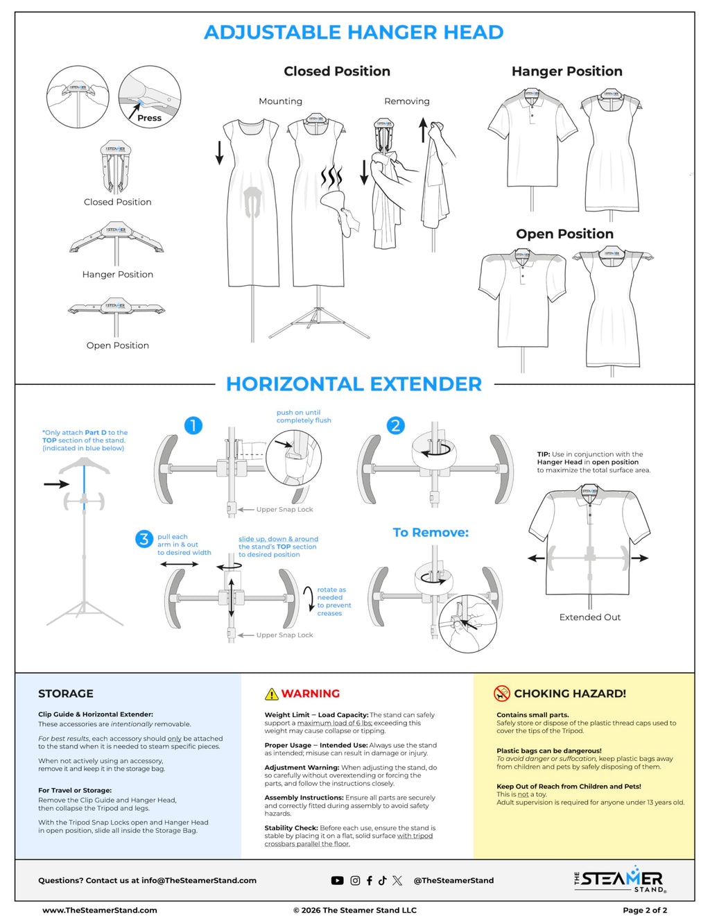 Deluxe | Adjustable Standing Garment Steaming Rack with Hanger | Fast, Foldable, Portable Clothes Steam Ironing Solution for Travel & Home