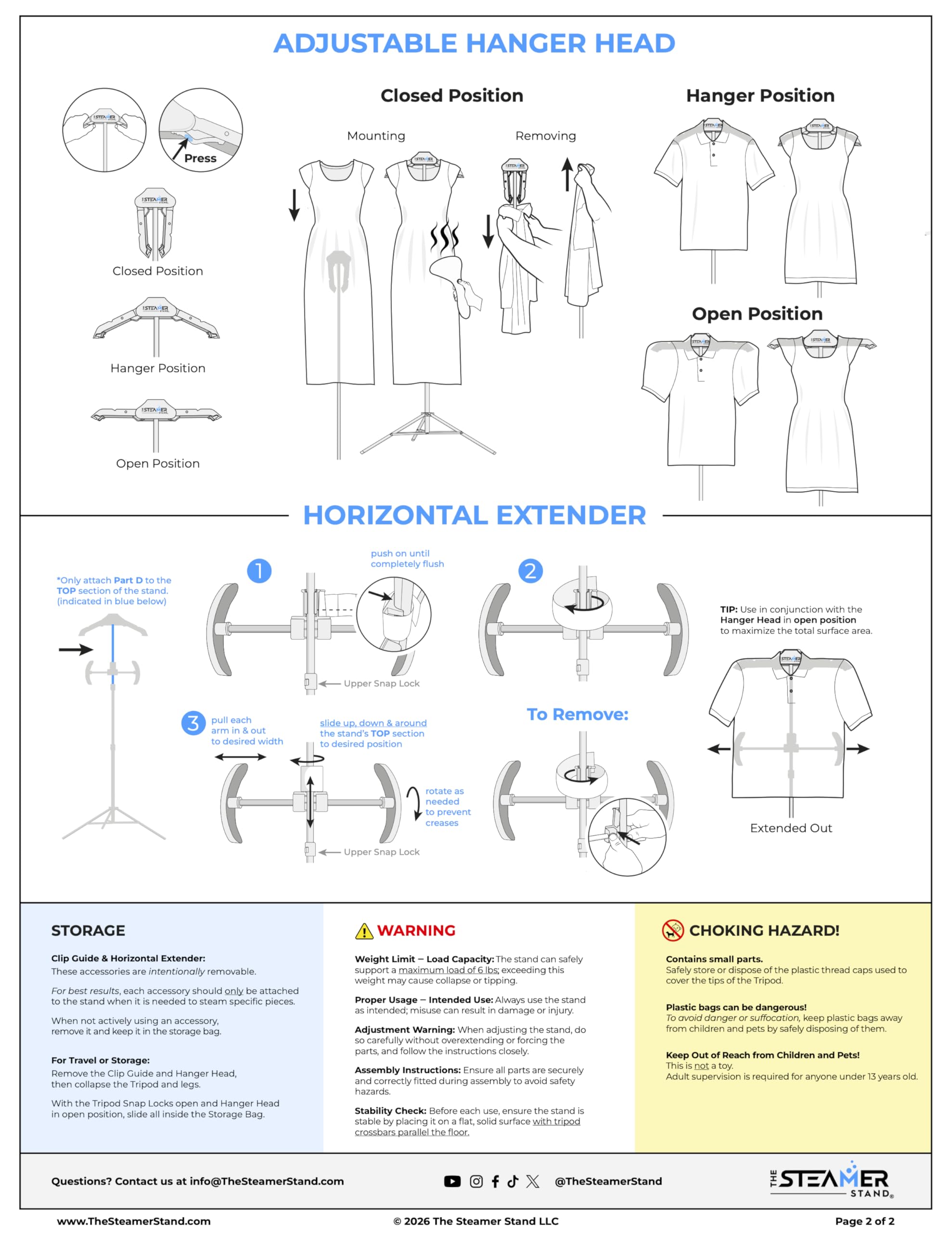 Deluxe | Adjustable Standing Garment Steaming Rack with Hanger | Fast, Foldable, Portable Clothes Steam Ironing Solution for Travel & Home