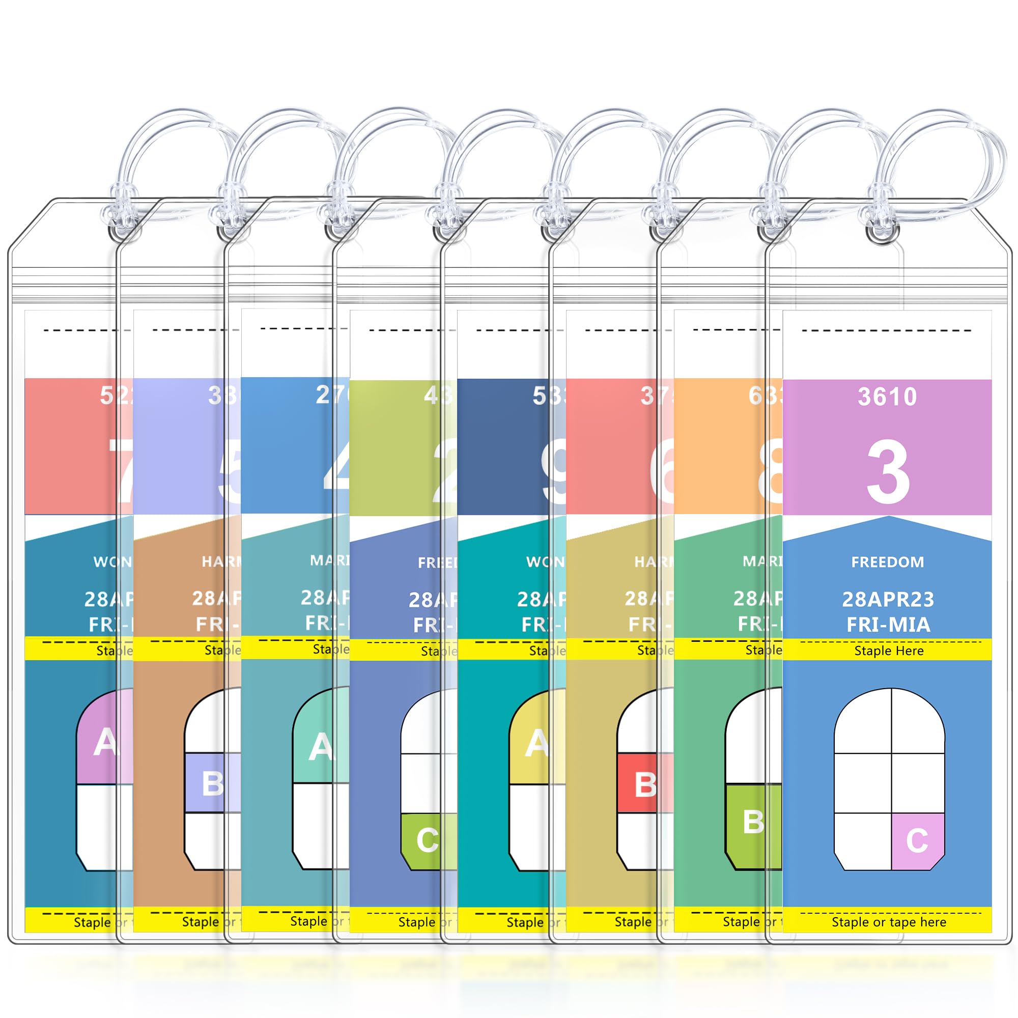 6 Pack Cruise Luggage Tag Holder, Cruise Essentials 2026 for NCL, Princess, Carnival, Royal Caribbean and Celebrity Cruise Luggage Tags for Travel Essentials by SEAVILIA