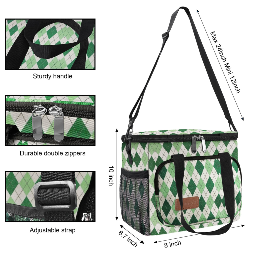 Femuar Lunch Bags for Women/Men, Insulated Lunch Bag for Work Office Picnic - Large Lunch Cooler Bag Leakproof Lunch Box with Adjustable Shoulder Strap for Adults - Grey (15L)