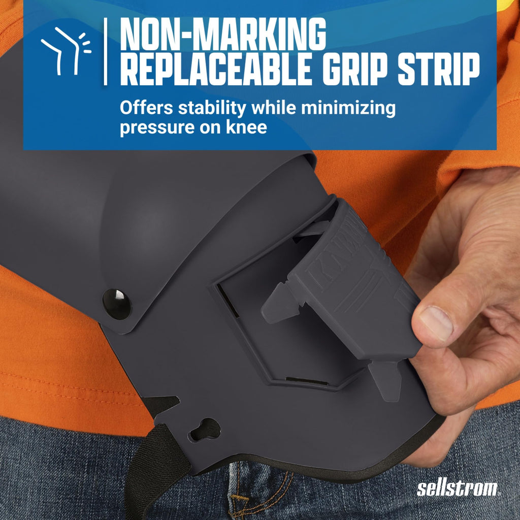 Sellstrom Rodilleras profesionales Ultra Flex III KneePro para hombres y mujeres con amortiguación de espuma de triple capa, carcasa exterior de servicio pesado, clips de velocidad - para trabajos de