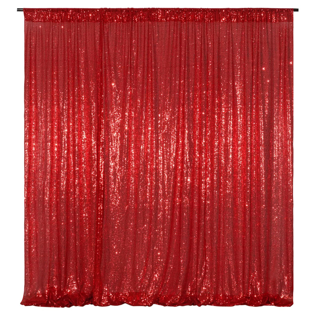 Poise3EHome Baby Blue Sequin Backdrop Curtain, 2 Panels 2Ft x 8Ft Glitter Photography Background for Party Baby Shower Wedding Birthday Christmas Thanksgiving Halloween Decoration
