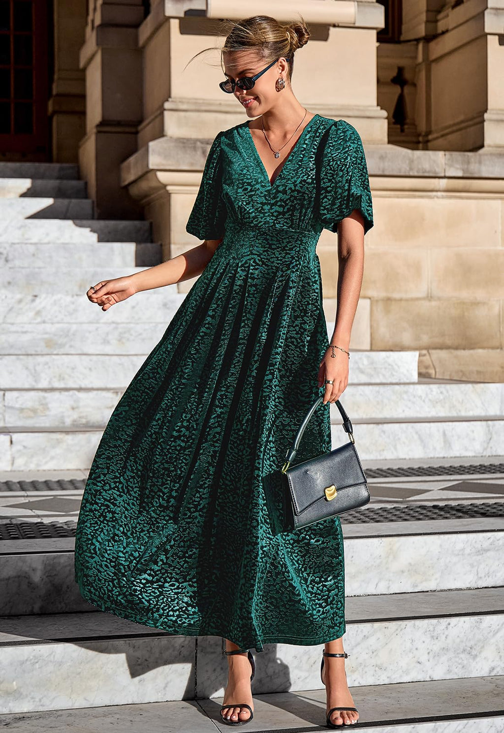 Sissyaki Women's Velvet Formal Dresses for Wedding Guest 2025 Fall Winter Dress