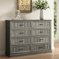 Farmhouse 5 Drawers Dresser for Bedroom, 44" Tall Brown dresser Wood Rustic Chest of Drawers with Wide Metal Handle,Natural Texture,Drawer Organizer for Bedroom,Living Room,Hallway and Entryway