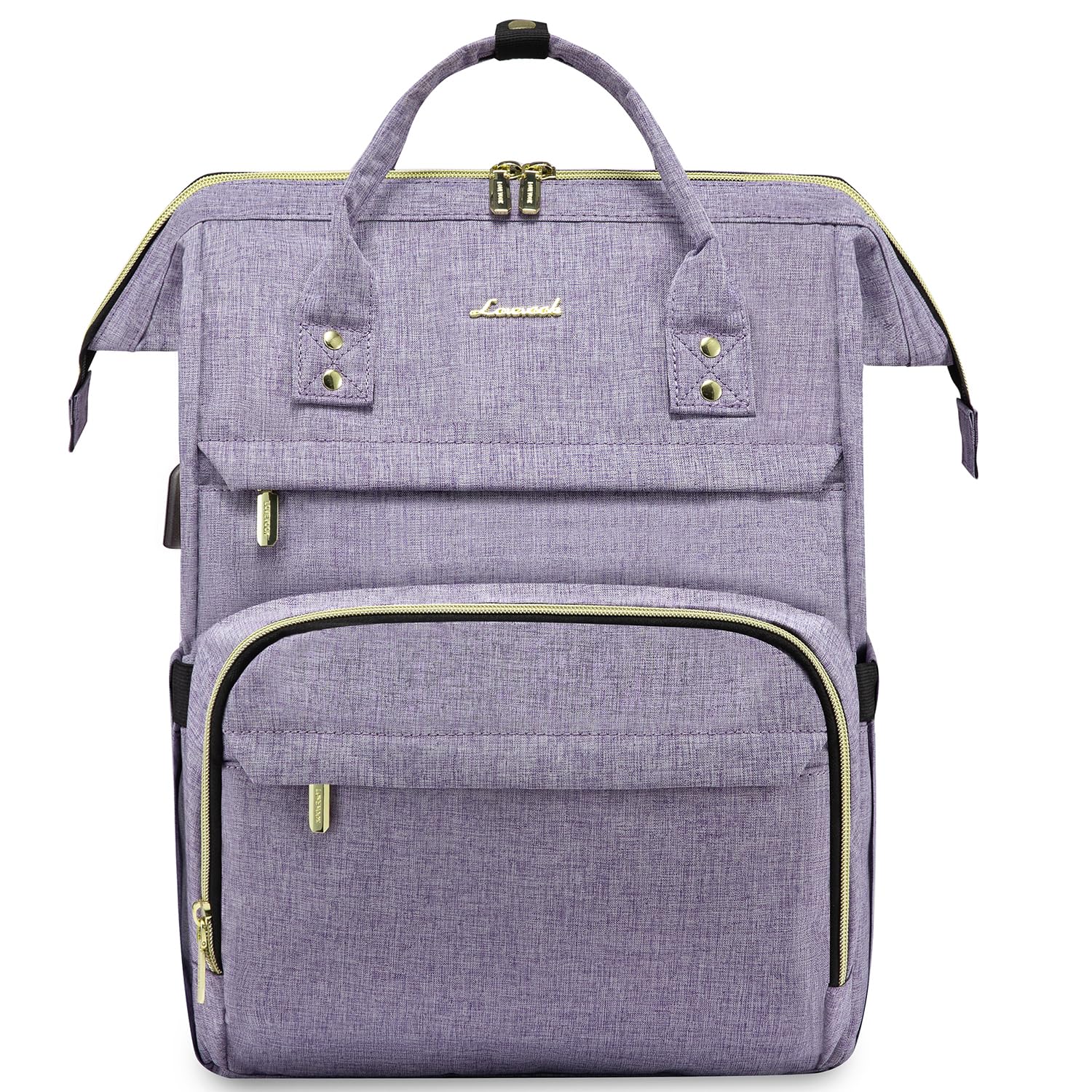 LOVEVOOK Laptop Backpack for Women with Giant Tumbler Holder Pocket, 15.6 Inch Work Daypack for Teacher Nurse, Computer College Bookbag Purse, Waterproof Travel Back Pack with USB Charging Port