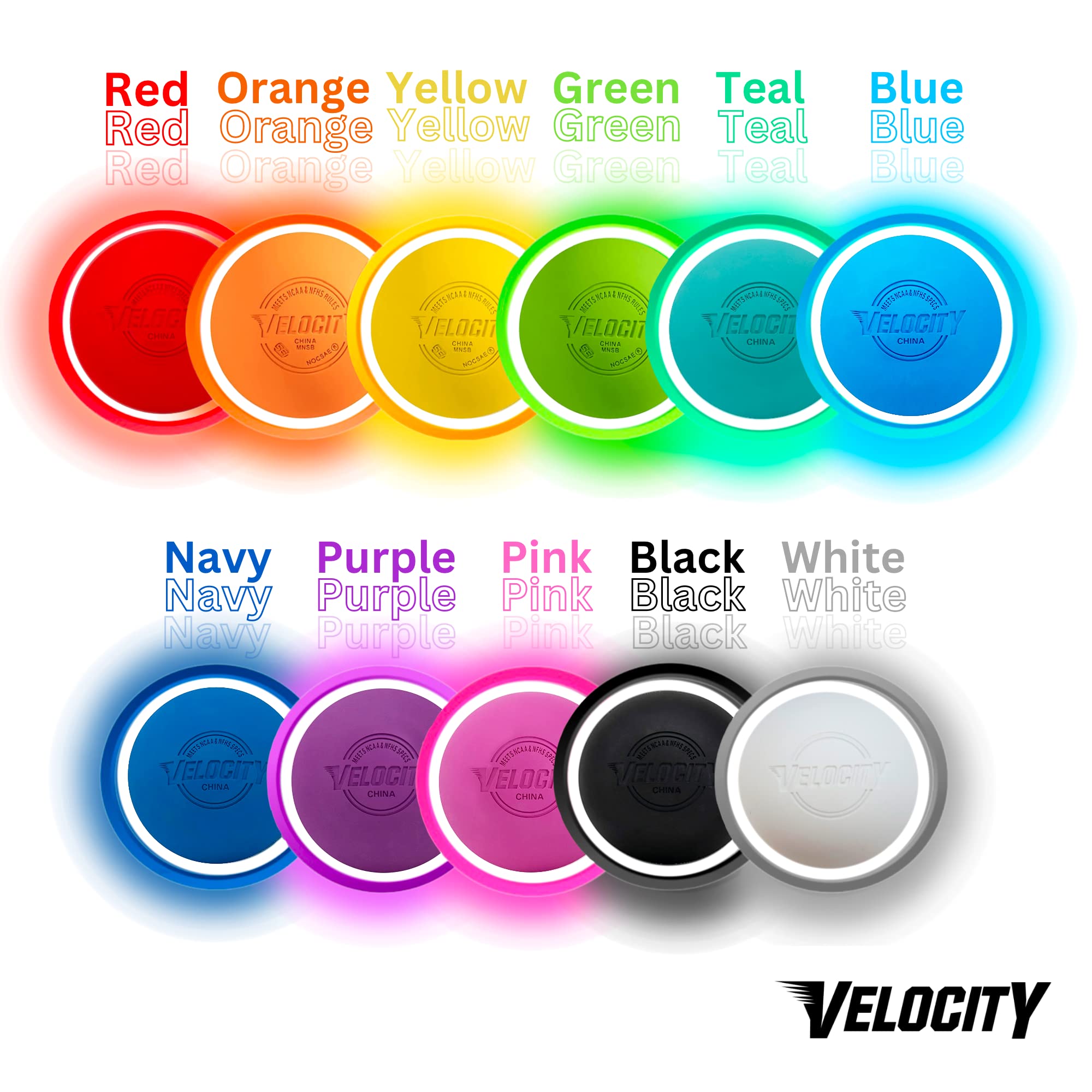 Velocity Lacrosse Balls - 1, 2, 3, 6, 12, 18, 24, 36, 60 and 120 Packs - for Practice, Official NFHS and College Approved Size
