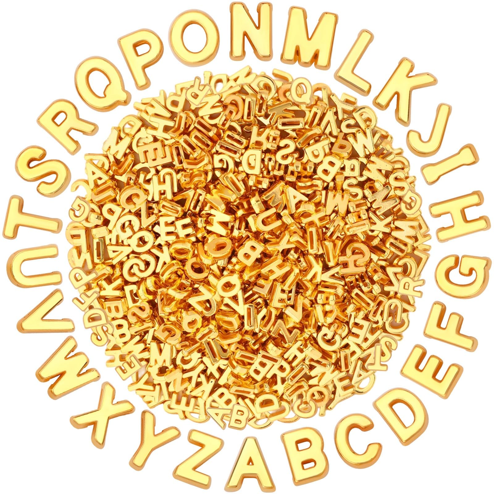 Augshy 700PCS White Letter Beads Alphabet Beads for Making DIY (6mm) | Premium Acrylic Cube Shape, Ideal Bracelets and Keychains, Large Hole Design for Easy Paracord Threading