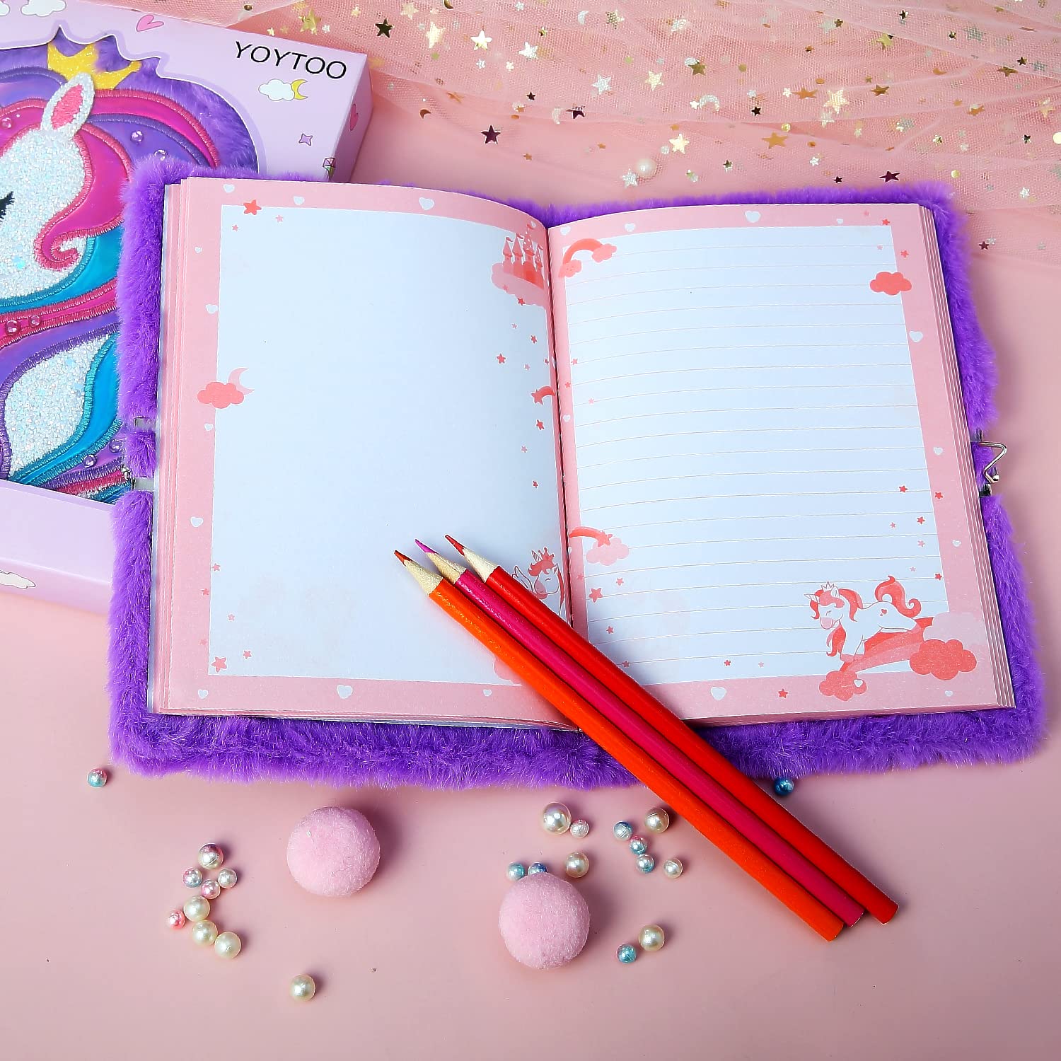 Axolotl Diary for Girls with Lock, Plush Axolotl Toys Gift for Teen Girls, Kids Writing Journal Notebook, Birthday Gifts for Little Girls Ages 5 6 7 8 9 10-12 Year Old