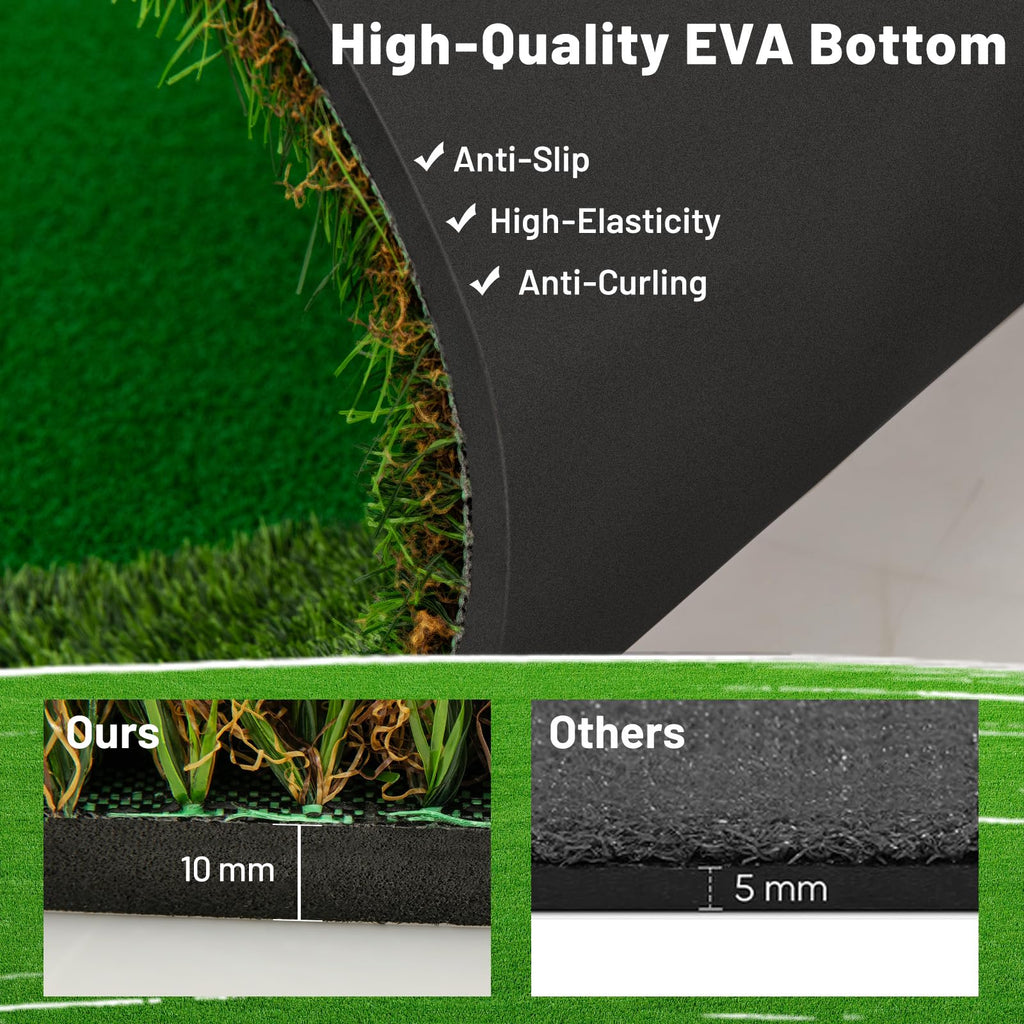 Tangkula 10 FT Golf Putting Green, Large Professional Golf Training Mat with Realistic Artificial Grass Turf, 3 Holes, 3 Flags and Cups for Indoor Outdoor Putting Practice